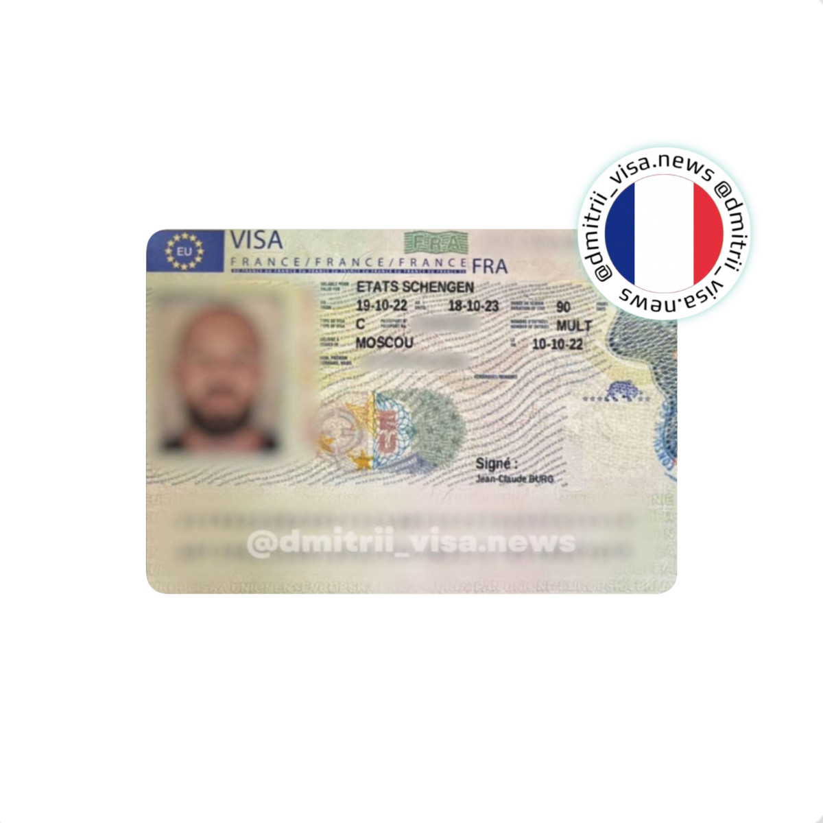 Виза во Францию на 1 год