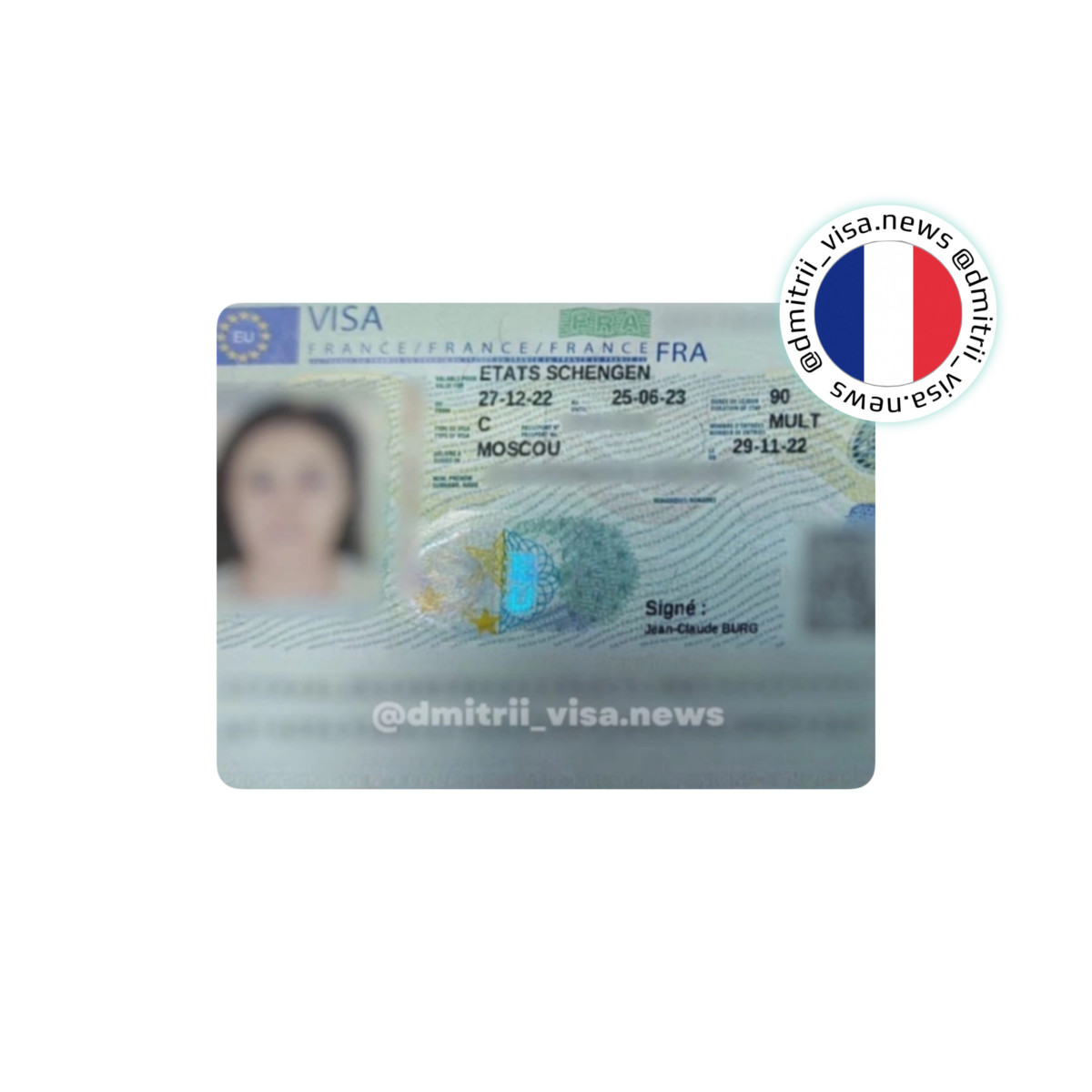 Виза во Францию на полгода