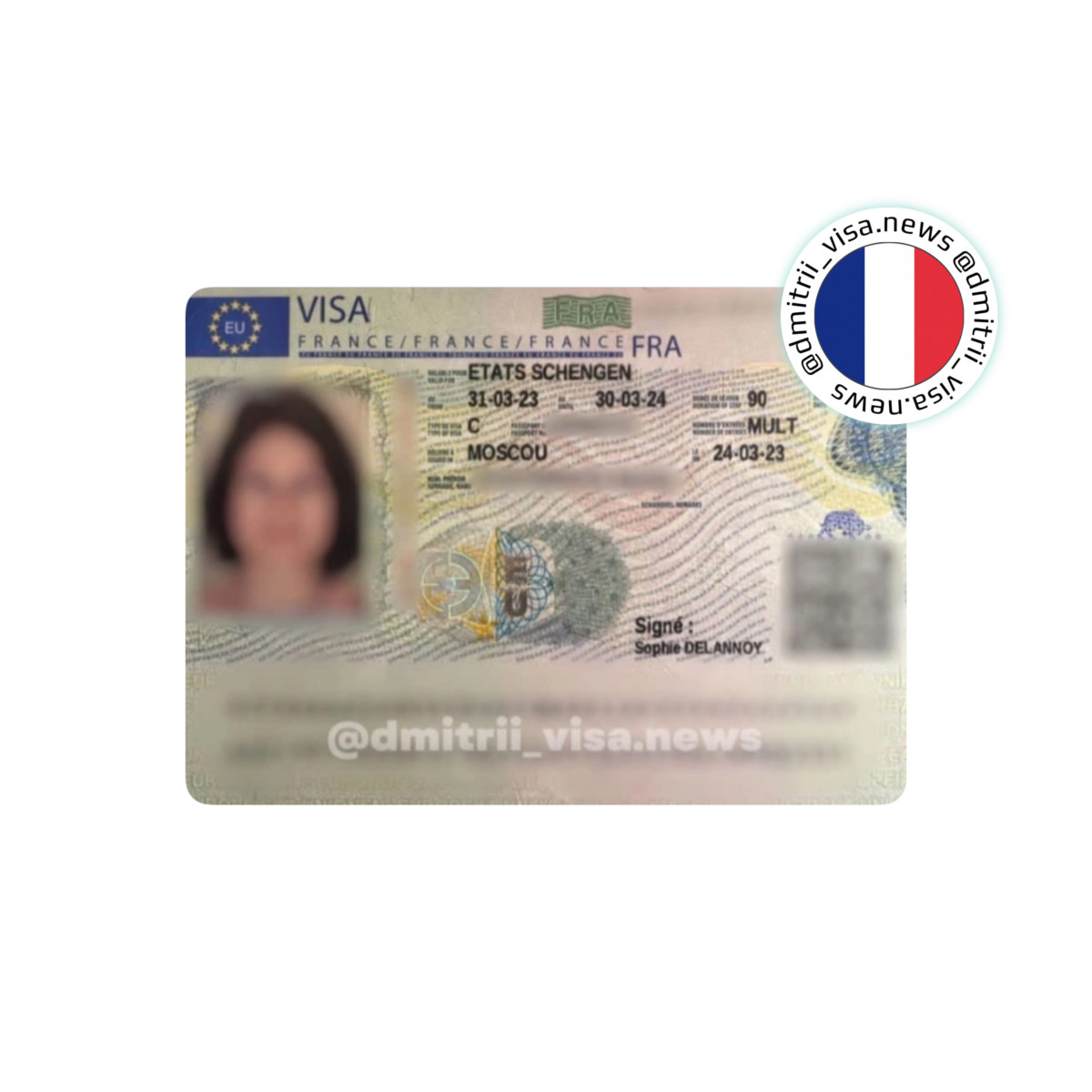Виза во Францию на 1 год