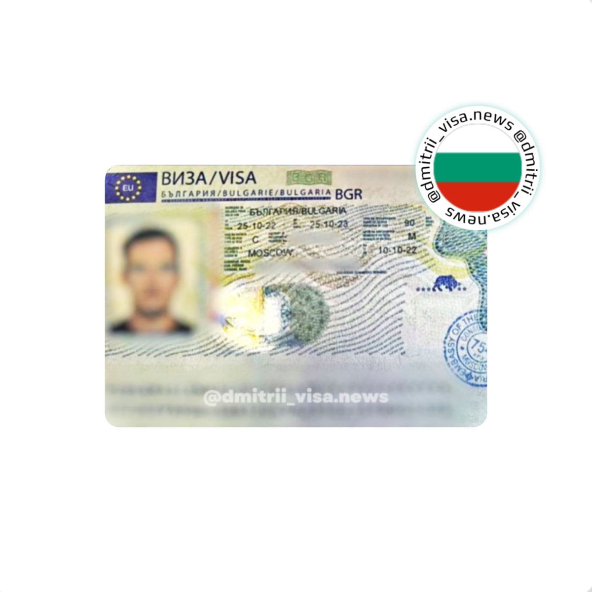 Виза в Болгарию на 1 год