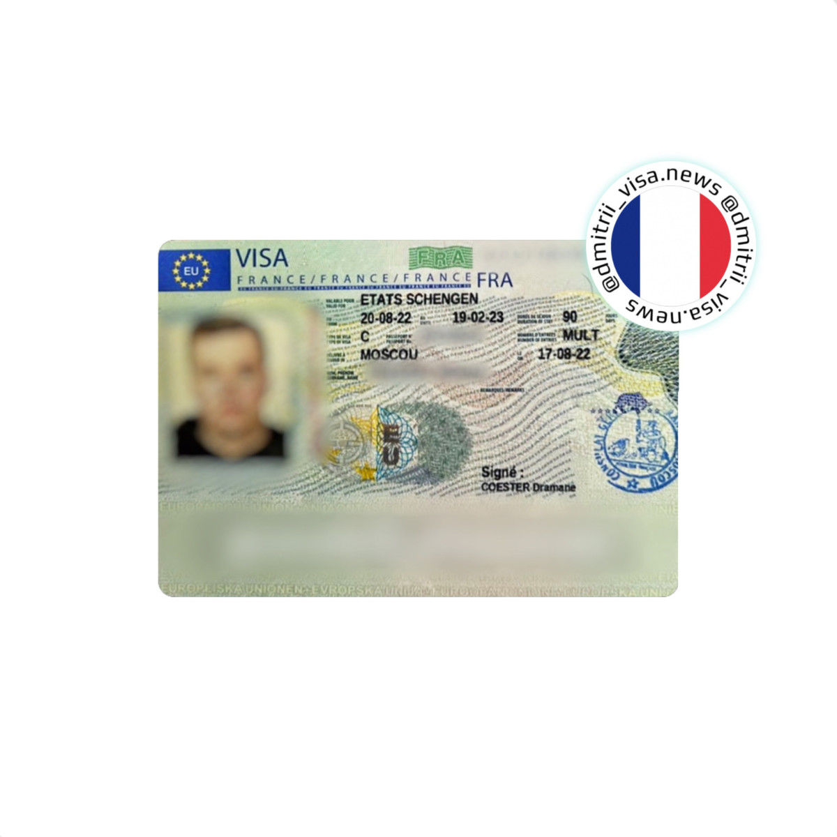 Виза во Францию на полгода