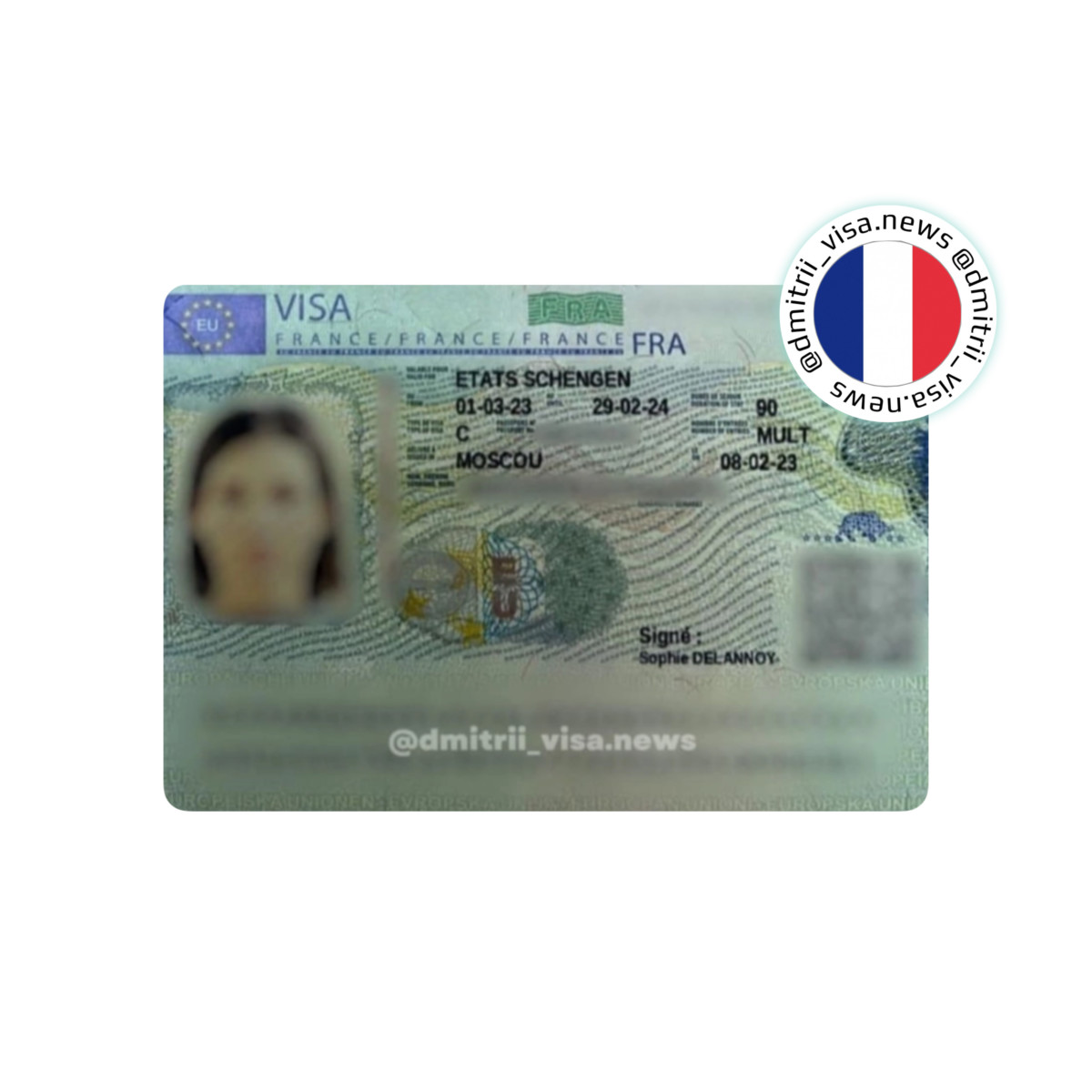 Виза во Францию на 1 год