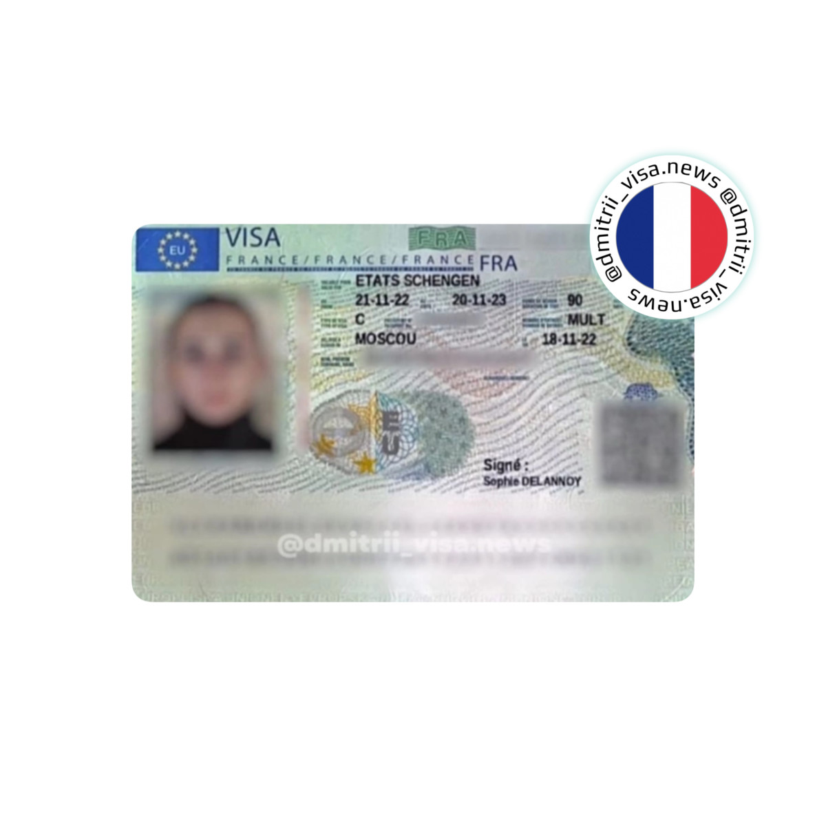 Виза во Францию на 1 год