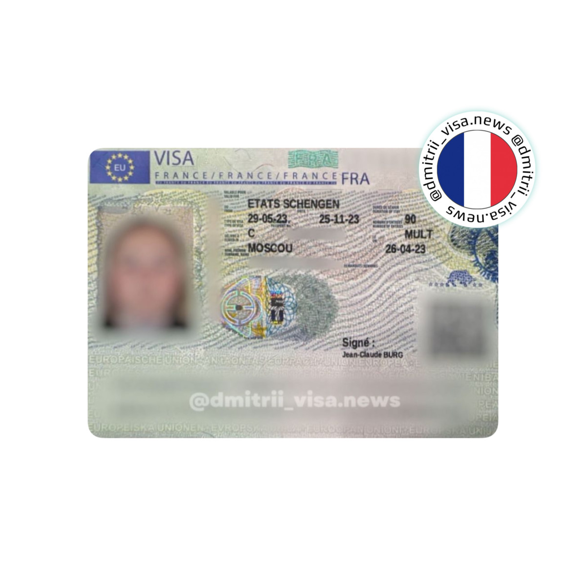 Виза во Францию на полгода